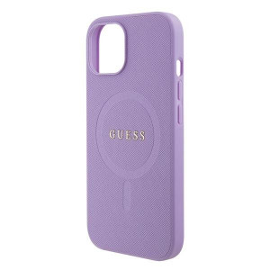 Оригинален гръб GUESS Saffiano MagSafe GUHMP15SPSAHMCU - iPhone 15 лилав - Img 6
