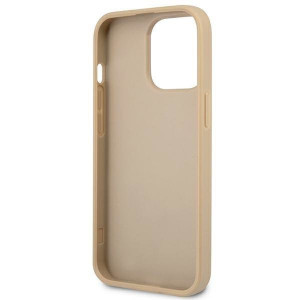 Оригинален гръб GUESS Saffiano Triangle Logo GUHCP13LPSATLE - iPhone 13 Pro бежов - Img 7