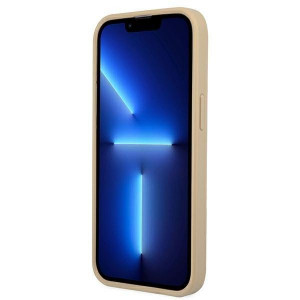 Оригинален гръб GUESS Saffiano Triangle Logo GUHCP13SPSATLE - iPhone 13 mini бежов - Img 5