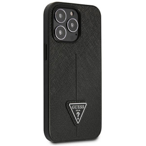 Оригинален гръб GUESS Saffiano Triangle Logo GUHCP14LPSATLK - iPhone 14 Pro черен - Img 4