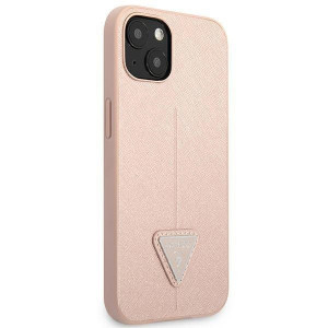 Оригинален гръб GUESS Saffiano Triangle Logo GUHCP14MPSATLP - iPhone 14 Plus розов - Img 4
