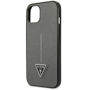 Оригинален гръб GUESS Saffiano Triangle Logo GUHCP14SPSATLG - iPhone 14 сребрист - Img 6