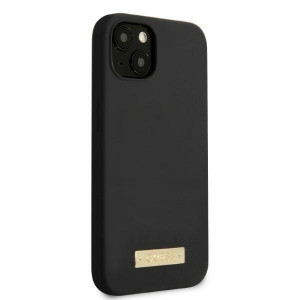 Оригинален гръб GUESS Silicone Logo Plate MagSafe GUHMP13MSPLK - iPhone 13 черен - Img 4