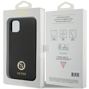 Оригинален гръб GUESS Silicone Logo Strass 4G GUHCN614DGPK Case - iPhone 11 черен - Img 8