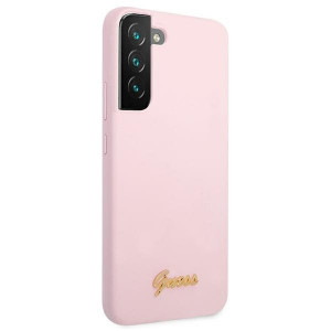 Оригинален гръб GUESS Silicone Script Metal Logo GUHCS22MLSLMGLA - Samsung Galaxy S22+ лавандула - Img 4