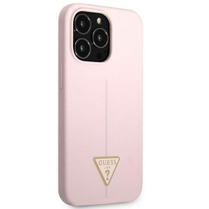 Оригинален гръб GUESS Silicone Triangle GUHCP13XSLTGU - iPhone 13 Pro Max лилав - Img 4