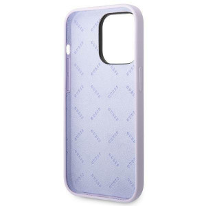 Оригинален гръб GUESS Silicone Vintage Gold Logo GUHCP14XSLSMU - iPhone 14 Pro Max лилав - Img 7