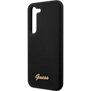 Оригинален гръб GUESS Silicone Vintage Gold Logo GUHCS23SSLSMK - Samsung Galaxy S23 черен - Img 6