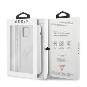 Оригинален гръб GUESS Silicone Vintage Script GUHCP12LLSVSCR - iPhone 12 Pro Max кремав - Img 8