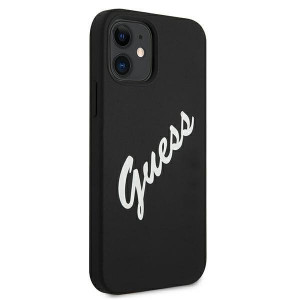 Оригинален гръб GUESS Silicone Vintage Script GUHCP12SLSVSBW - iPhone 12 mini черен - Img 4