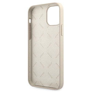 Оригинален гръб GUESS Silicone Vintage Script GUHCP12SLSVSGP - iPhone 12 mini бежов - Img 7