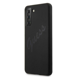 Оригинален гръб GUESS Silicone Vintage Script GUHCS21MLSVSBK - Samsung Galaxy S21+ 5G черен - Img 2