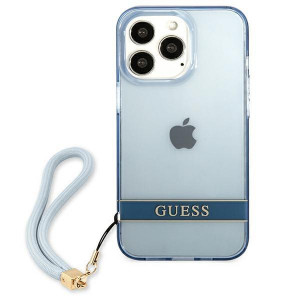 Оригинален гръб GUESS Translucent Strap GUHCP13LHTSGSB - iPhone 13 Pro син - Img 3