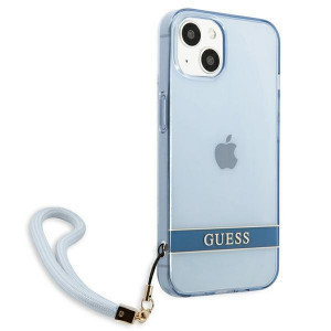 Оригинален гръб GUESS Translucent Strap GUHCP13SHTSGSB - iPhone 13 mini син - Img 4
