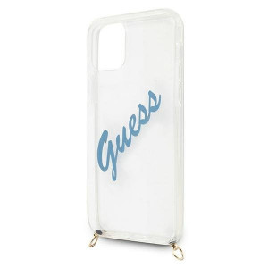 Оригинален гръб GUESS Vintage GUHCP12SCRTVSBL - iPhone 12 mini син - Img 5