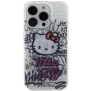 Оригинален гръб Hello Kitty IML Kitty On Bricks Graffiti - iPhone 13 Pro Max бял - Img 3