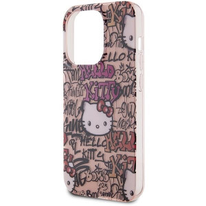 Оригинален гръб Hello Kitty IML Tags Graffiti - iPhone 13 Pro Max розов - Img 6