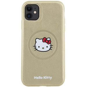 Оригинален гръб Hello Kitty Leather Kitty Head MagSafe - iPhone 11 златист - Img 3