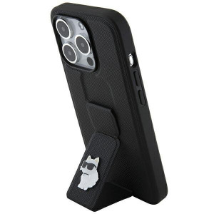 Оригинален гръб KARL LAGERFELD Gripstand Saffiano Choupette Pins - iPhone 14 Pro черен - Img 8