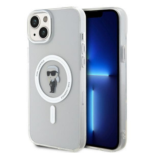 Оригинален гръб KARL LAGERFELD IML Ikonik MagSafe - iPhone 15 Plus прозрачен - Img 1