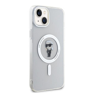 Оригинален гръб KARL LAGERFELD IML Ikonik MagSafe - iPhone 15 Plus прозрачен - Img 4