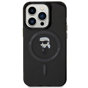 Оригинален гръб KARL LAGERFELD IML Ikonik MagSafe - iPhone 15 Pro черен - Img 3
