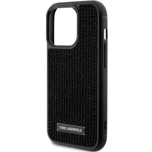 Оригинален гръб KARL LAGERFELD Rhinestone Logo Metal Plate - iPhone 15 Pro Max черен - Img 6