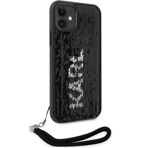 Оригинален гръб KARL LAGERFELD Sequins Cord KLHCN61PSQRKS - iPhone 11 сребрист - Img 4