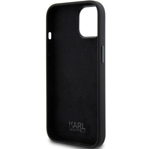 Оригинален гръб KARL LAGERFELD Silicone Choupette Metal Pin - iPhone 15 Plus / 14 Plus черен - Img 7