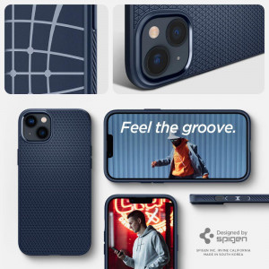 Оригинален гръб SPIGEN Liquid Air - iPhone 14 Plus син - Img 15