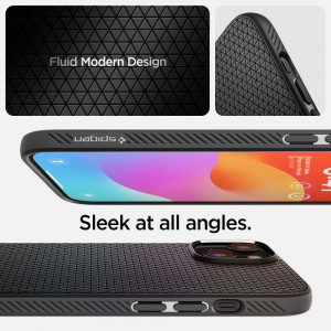 Оригинален гръб SPIGEN Liquid Air - iPhone 15 черен мат - Img 10