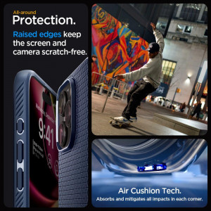 Оригинален гръб SPIGEN Liquid Air - iPhone 15 Pro Max тъмносин - Img 12