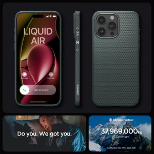Оригинален гръб SPIGEN Liquid Air - iPhone 15 Pro Max Abyss Green - Img 14