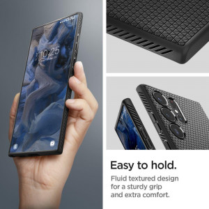Оригинален гръб SPIGEN Liquid Air - Samsung Galaxy S23 Ultra черен мат - Img 12