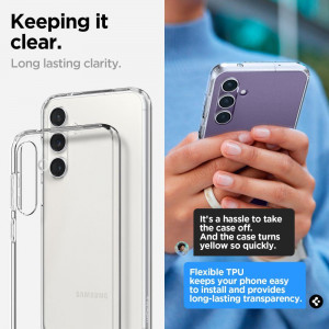 Оригинален гръб SPIGEN Liquid Crystal - Samsung Galaxy S23 FE Crystal прозрачен - Img 10