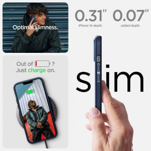 Оригинален гръб SPIGEN Mag Armor MagSafe - iPhone 14 Plus син - Img 12