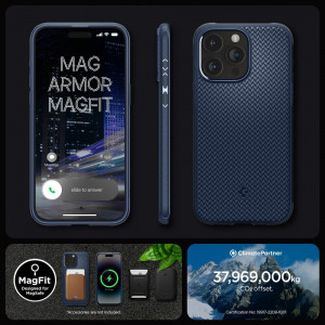 Оригинален гръб SPIGEN Mag Armor MagSafe - iPhone 15 Pro Max тъмносин - Img 14