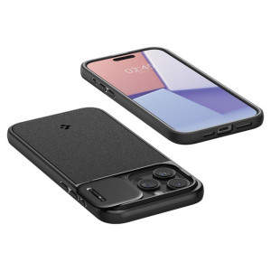 Оригинален гръб SPIGEN Optik Armor MagSafe - iPhone 15 Pro черен - Img 8