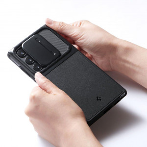 Оригинален гръб SPIGEN Optik Armor - Samsung Galaxy S22 Ultra черен - Img 11
