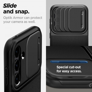 Оригинален гръб SPIGEN Optik Armor - Samsung Galaxy S23 FE черен - Img 13