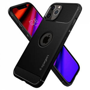 Оригинален гръб SPIGEN Rugged Armor - iPhone 12 / 12 Pro черен мат - Img 9
