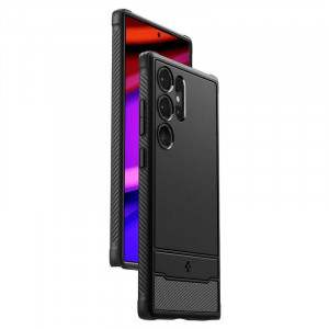 Оригинален гръб SPIGEN Rugged Armor - Samsung Galaxy S24 Ultra черен мат - Img 5