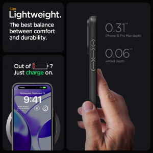 Оригинален гръб SPIGEN Thin Fit - iPhone 15 Pro Max черен - Img 12