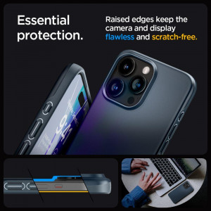 Оригинален гръб SPIGEN Thin Fit - iPhone 15 Pro Max Metal Slate - Img 14