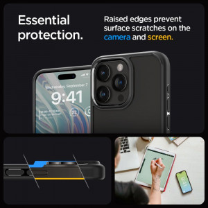 Оригинален гръб SPIGEN Ultra Hybrid - iPhone 15 Pro Max черен мат - Img 13