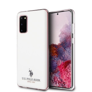 Оригинален гръб US POLO Shiny USHCS62TPUWH - Samsung Galaxy S20 / S20 5G бял - Img 1