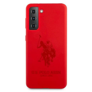 Оригинален гръб US POLO Silicone - Tone USHCS21MSLHRTRE - Samsung Galaxy S21+ 5G червен - Img 3