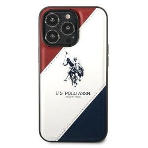 Оригинален гръб US POLO Tricolor Embossed USHCP14XPSO3 - iPhone 14 Pro Max бял - Img 3