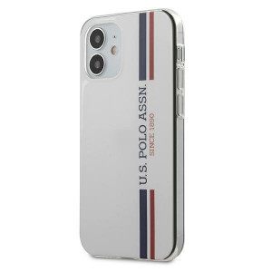 Оригинален гръб US POLO Tricolor USHCP12SPCUSSWH - iPhone 12 mini бял - Img 1