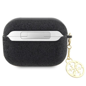 Оригинален калъф за слушалки GUESS Glitter Flake 4G Charm GUAP2GLGSHK - AirPods Pro 2 черен - Img 2